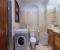 Big bathroom with shower and washing machine