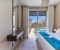 Large bed, build-in wardrobe and commode