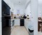 Fully equipped kitchen with washing machine, microwave, toaster, oven, dishwasher and kettle