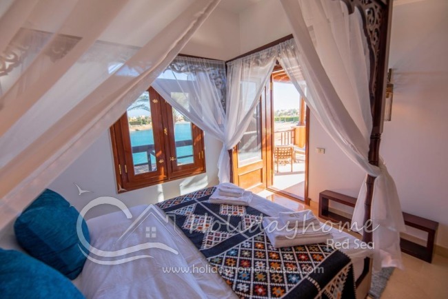 Bedroom #3 with double bed and en-suite bathroom with shower