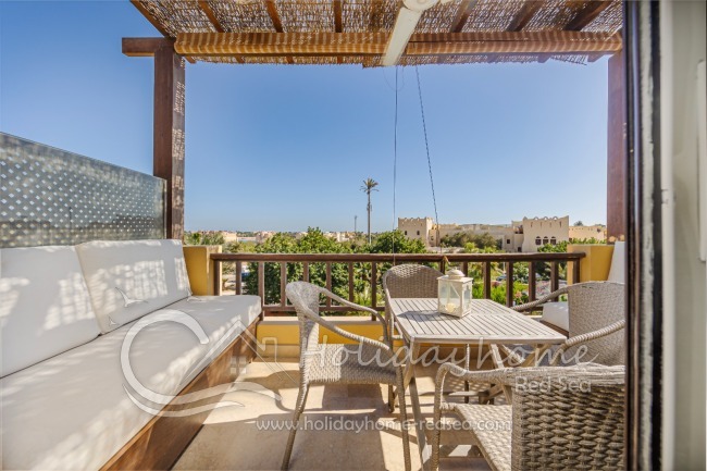 Comfortable balcony space with fantastic views