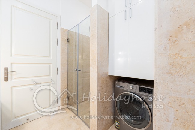 Shower and washing machine