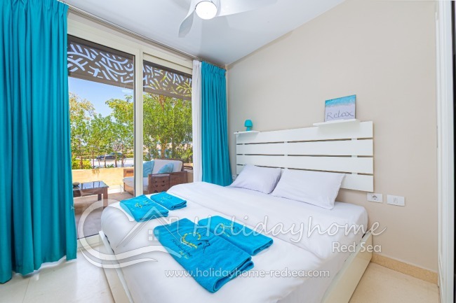 Beautiful bedroom with access to the terrace