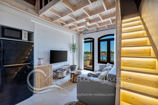 Living room with balcony