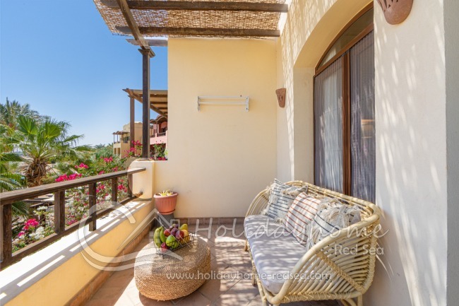 Comfortable sitting area on the balcony