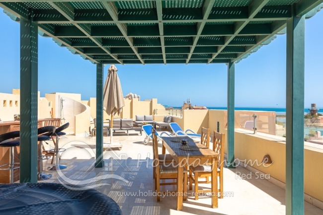 Large roof terrace with stunning views