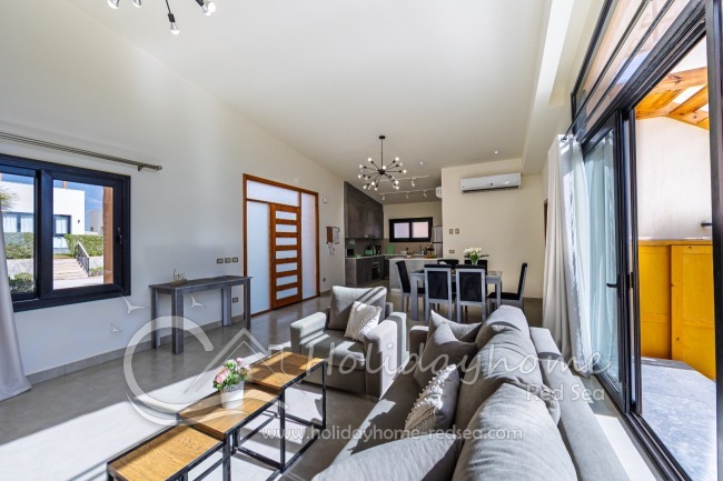 Cozy sofa and access to the terrace