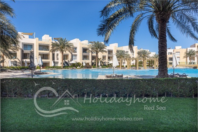Garden with pool view