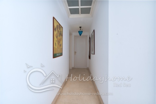 Corridor to the bedroom and bathroom