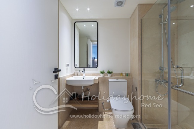 Modern bathroom, with large shower